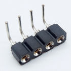 8p 2.54mm board to board connector single row machined female header h=7.0mm round pin right angel through hole for led