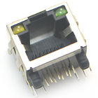8P8C rj 45 ethernet connector jack modular up tab direction right angel through hole with shielded with led emi finger