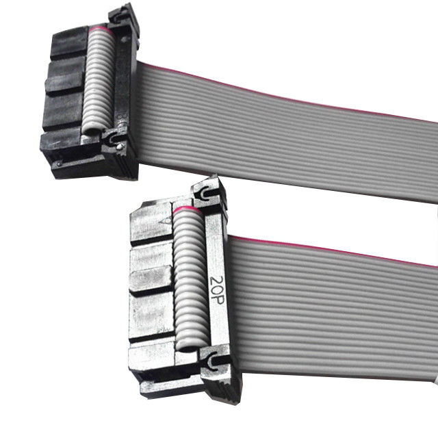 IDC 1.27/2.00/2.54mm pitch flat ribbon cable assbembly with SR 20/26pin pin female to female with 2651 28 awg red mark