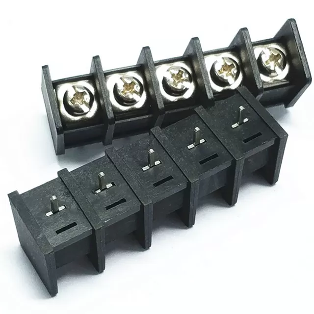 11.00mm pitch pcb barrier terminal blocks pc pin vertical through hole screws with captive plate