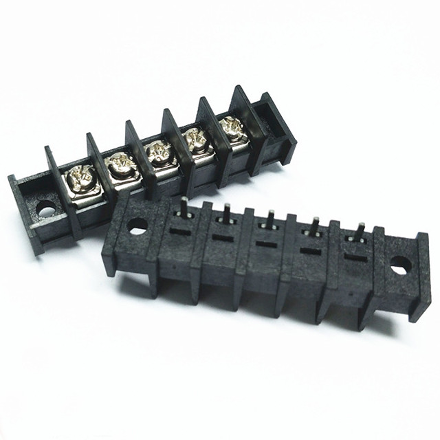 7.62mm pitch barrier terminal blocks vertical through hole screws with