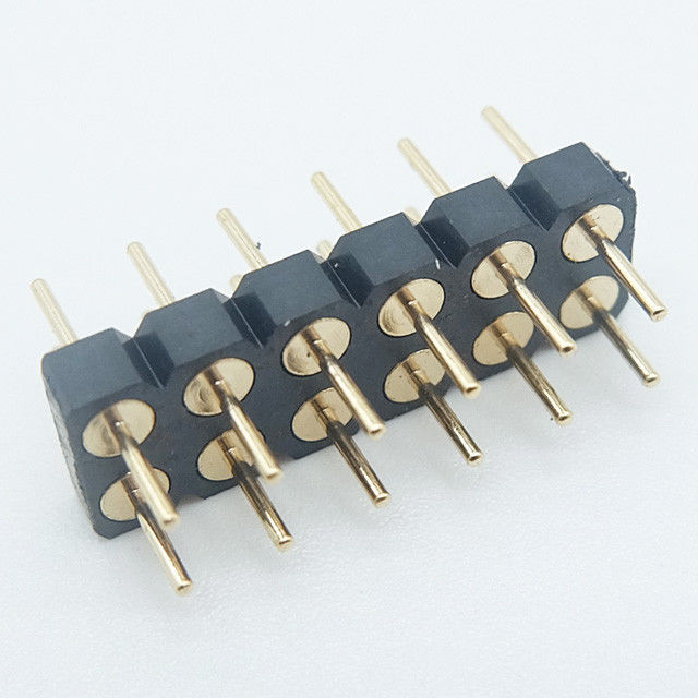 12p  machined male pin header2.54mm insulation height=3.00mm round pin vertical through hole board to board connector