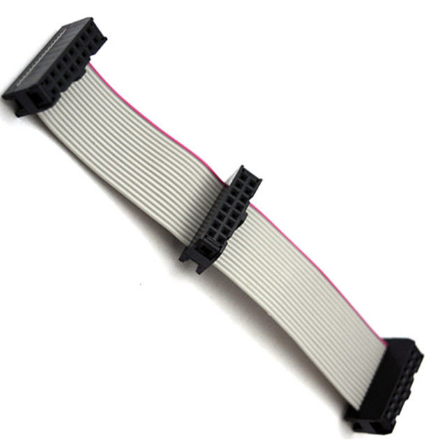 led flexibe flat ribbon cable 16pin 1.27mm pitch with IDC 2.54mm pitch connector female to female