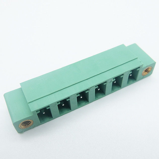 terminal block connector clamp 3.81mm/5.00mm/5.08mm pitch male type vertical through hole with flange