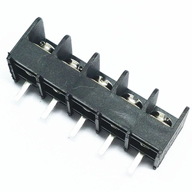 7.62mm pitch barrier terminal blocks vertical through hole screws with captive plate