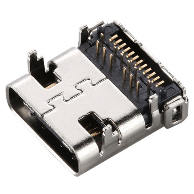type c usb 3.1 female socket 6 position right angel surface mount type for charging connector