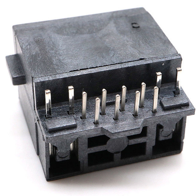 8p8c rj 45 connector boardcut type jack modular right angel through hole unshielded dip type with led