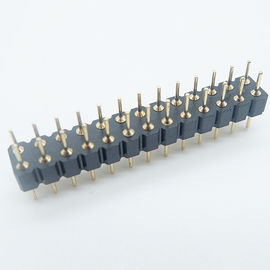 2*40p 1.27/2.0/2.54 machined male pin header connector h=3.00mm round pin vertical through hole board to board connector