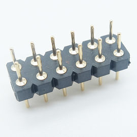 12p  machined male pin header2.54mm insulation height=3.00mm round pin vertical through hole board to board connector