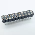 board to board connector double row machined female header 2.54mm pitch h=3.0/7.0mm round pin vertical through holedip