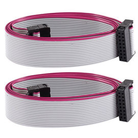 IDC/IDE 16pin flat  power ribbon cable 1.27mm pitch with IDC 2.54mm pitch connector female socket