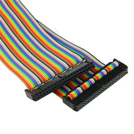 40 P color flat power ribbon cable with 2.54mm pitch idc flat electrical wire UL2651 28 AWG