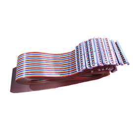 40 P color flat power ribbon cable with 2.54mm pitch idc flat electrical wire UL2651 28 AWG