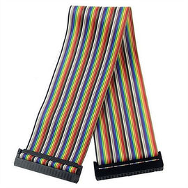 40 P color flat power ribbon cable with 2.54mm pitch idc flat electrical wire UL2651 28 AWG