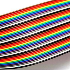 40 P color flat power ribbon cable with 2.54mm pitch idc flat electrical wire UL2651 28 AWG