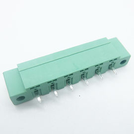 terminal block connector clamp 3.81mm/5.00mm/5.08mm pitch male type vertical through hole with flange