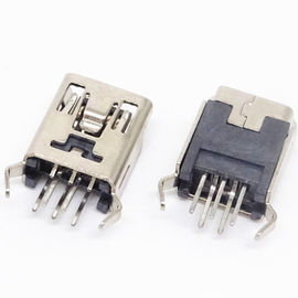 MINI USB B type receptacle 5 pin vertical through hole type