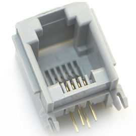 rj11 6p4c connector jack modular right angel through hole unshielded