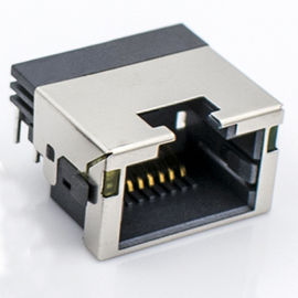 8p8c rj 45 connector boardcut 5.8mm jack modular right angel through hole with shielded dip type with led