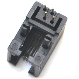 rj11 4p4c connector jack modular right angel through hole unshielded