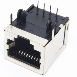 rj 45 through hole connector jack modular down tab direction with shielded without led