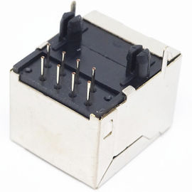 rj 45 through hole connector jack modular down tab direction with shielded without led