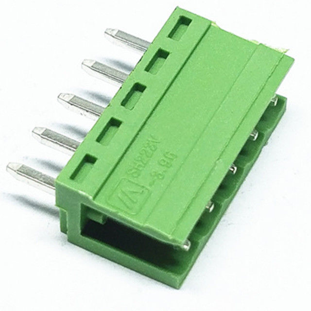 HT396V pluggable terminal blocks 3.81/5.00/5.08/7.62mm ptich header, male pins, shrouded (2 Side) vertical through hole