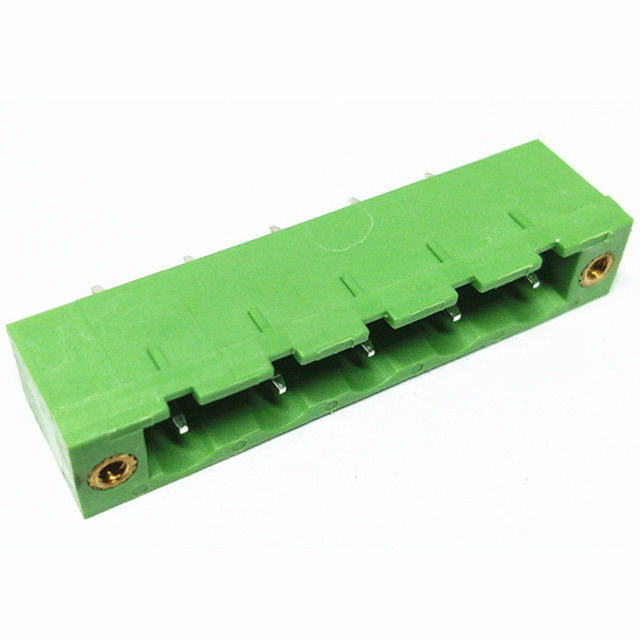 2EDGVM pluggable terminal blocks with flan3.81/5.00/5.08/7.62mm ptich header, male pins, shrouded vertical through hole