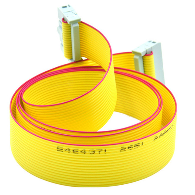 Power Ribbon LED screen flat power ribbon cable 16 position yellow color with red ...
